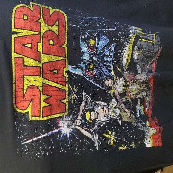 STAR WARS Vintage Style Black T-Shirt 3XL Darth Vader, Luke Skywalker, Leia - Picture 2 of 4